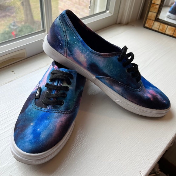 Vans Shoes Vans Blue Cosmic Galaxy Skate Shoes Lo Pro 75 Ladies